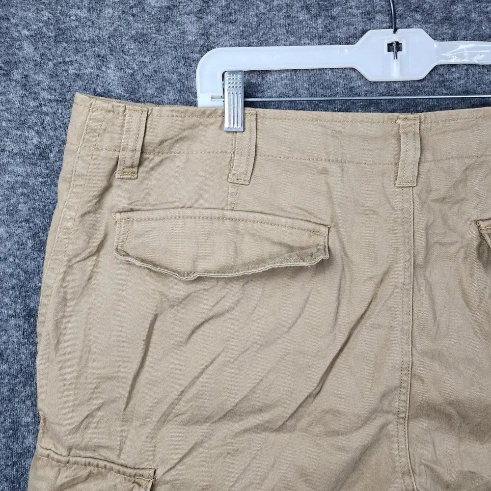 Faded Glory Cargo Shorts Mens 46 Desert Camel Cotton Utility‎ Pockets FM15298B